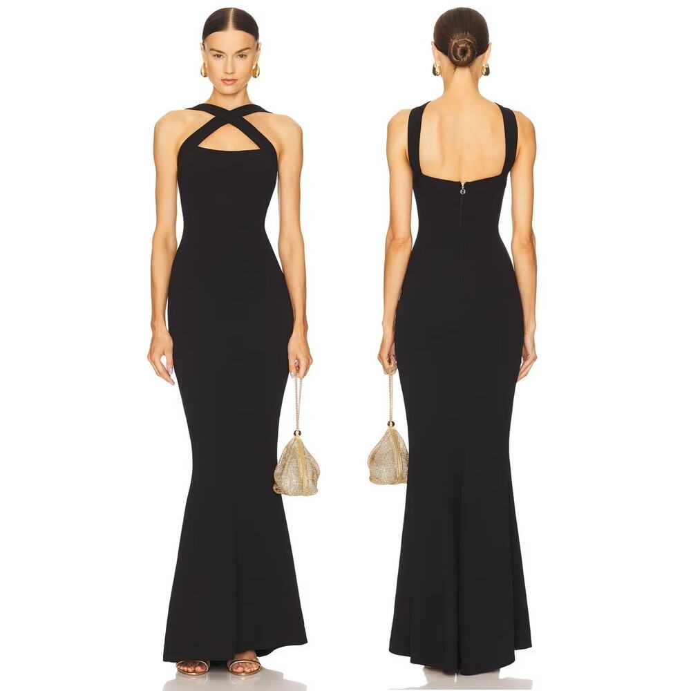 Nookie Viva 2 Way Gown Dress Jersey Convertible Straps Gala Formal Party Prom XS